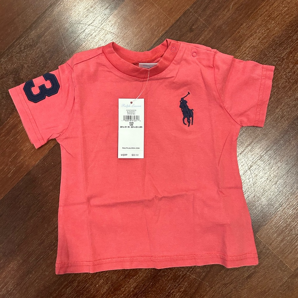 NWT baby boy 12M big pony cotton tee